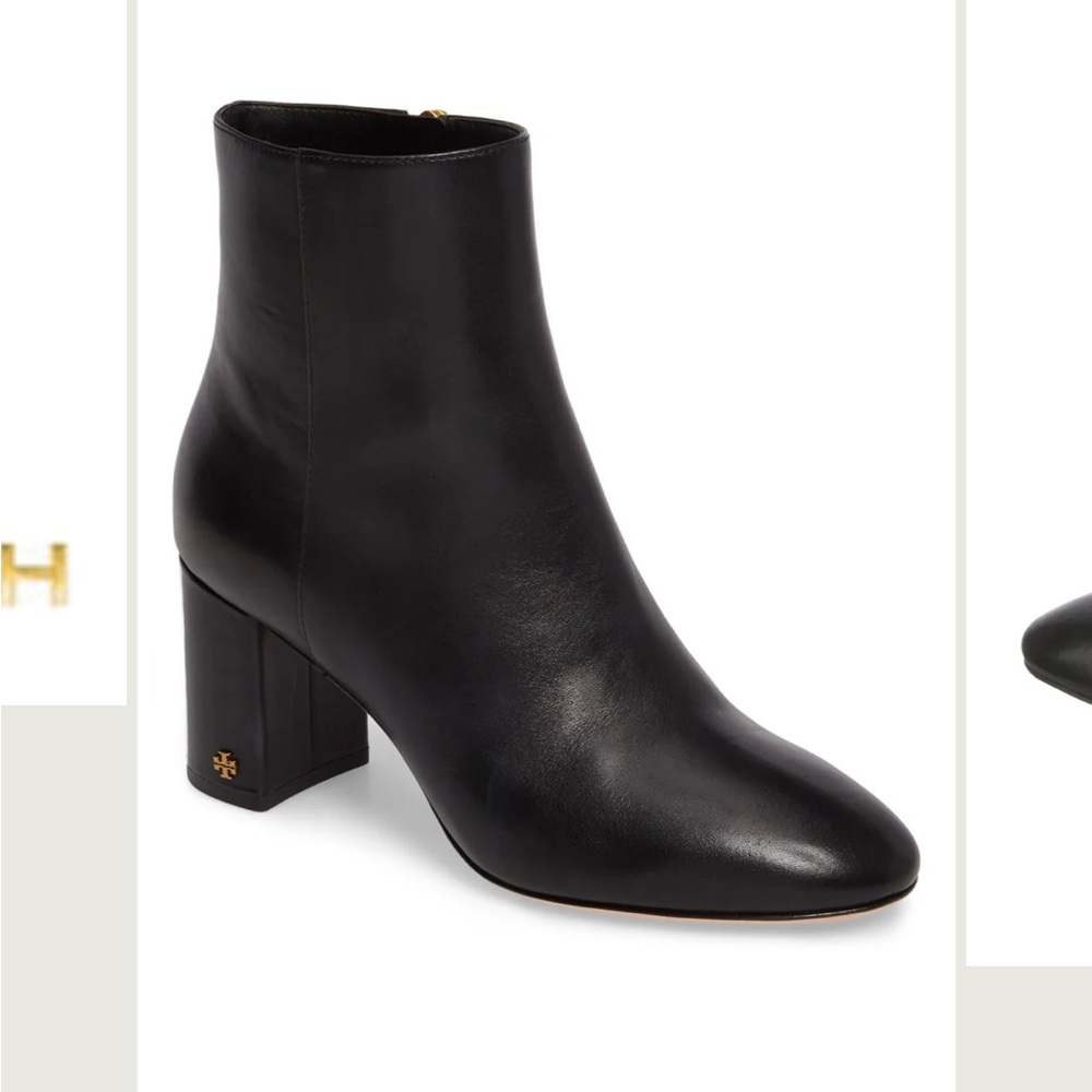 TORY BURCH BROOKE LEATHER ANKLE BOOTS - Picture 2 of 14